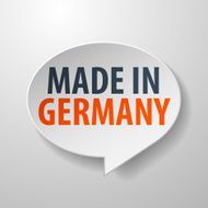 Made in Germany 3d Speech Bubble