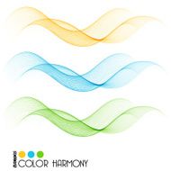 Set of color curve lines N4