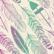 Seamless pattern of bird feathers N10