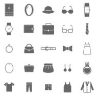 Dressing icons on white background