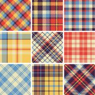 Set of seamless tartan patterns N14