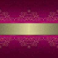Ornate floral seamless pattern on pink Vector background