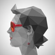 Young woman in origami style N3