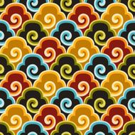 seamless chinese cloud pattern