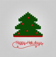 Happy Holiday knitting banner