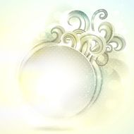 Retro round frame with design elements