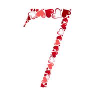 Number of hearts vector illustration N4