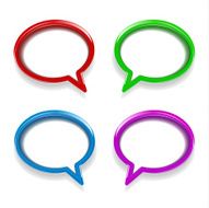 Glossy speech bubbles N2