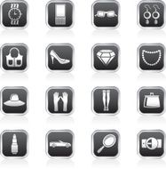 woman and female Accessories icons N3