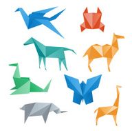 Paper animals origami style