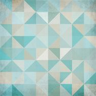 Vintage blue triangular vector background