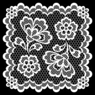 Vintage lace frame abstract ornament Vector texture N10
