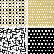 Set of abstract hand drawn seamless patterns N2