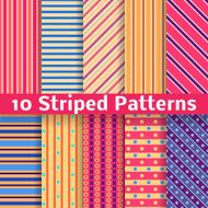 Different striped vector seamless patterns (tiling)