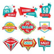 Sale &amp; Discount Badges - Abstract Vector Signs