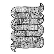 snake with an abstract pattern