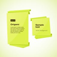 Abstract origami speech bubble vector background N7
