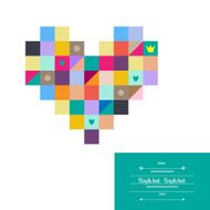 Multicolored heart