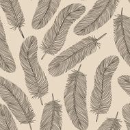 Vintage Feather seamless background