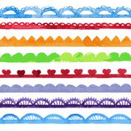 Collection of watercolor vector brushes N4