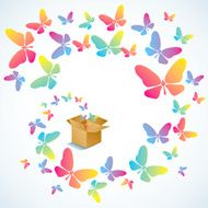 Open box and the butterfly N2