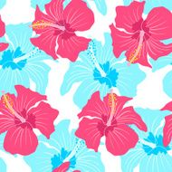 pattern with hibiscus N2
