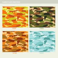 camouflage with leaf motif