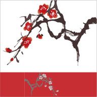 Oriental style painting Plum blossom