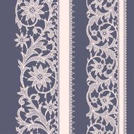 Pink Lace Vertical Ribbon Seamless Pattern Violet Background