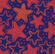 Starfish seamless pattern