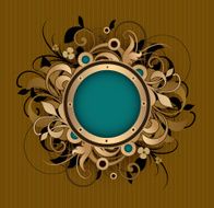 Frame is decorated design elements N6