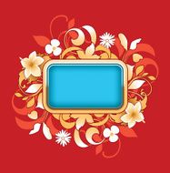 Frame with floral elements N5