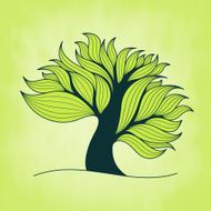 Green tree with branches and leaves N4