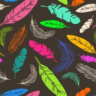 Seamless pattern of bird feathers N12