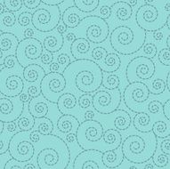Seamless Connected curls pattern - green and blue colors