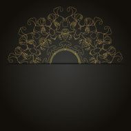 Gold flower invitation