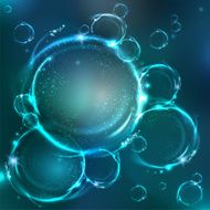 Vector glossy bubbles Abstract background