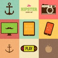 Hipster Vector Set