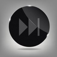 Glass Button Media Icon Vector Illustration N7