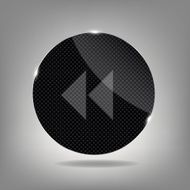 Glass Button Media Icon Vector Illustration N8