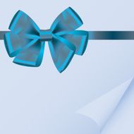 background with bow on realistic paper vector illustration N3