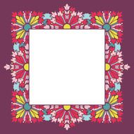 vector frame with abstract flowers N3