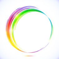 Rainbow vector abstract circle frame N4