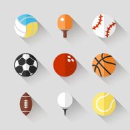 Sport balls icon set - vector white app buttons N2