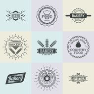 Assorted retro design insignias logotypes set 2 N2