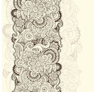 Abstract floral retro background pattern in vector N5