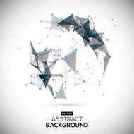 Abstract vector geometric shape with chroma aberration effect