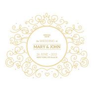 Elegant ornamental wedding invitation Vector illustration