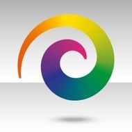 rainbow spiral with shadow