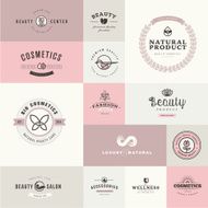 Set of flat design icons for beauty and cosmetics N2